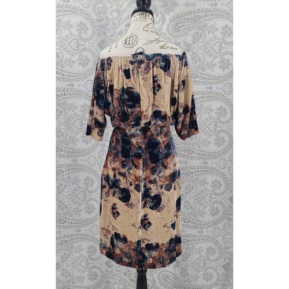 About Italian silk & velvet Empire waist on/off shoulder dress Sz 42 old money - Picture 3 of 12